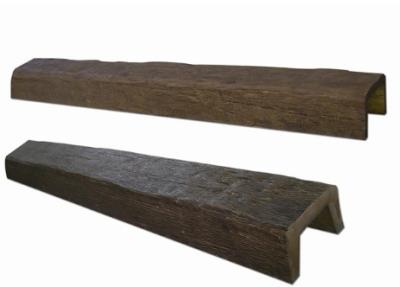 China Wood Design Polyurethane Faux Beams , Simulated Wood Beams For Home Ceiling / Roof for sale