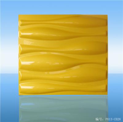 China Bamboo Fiber 3D PVC Wall Panels , PVC Paintable 3D Wall Panel Tiles For Living Room for sale