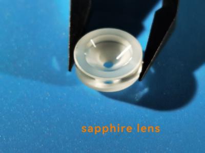 China Fächerförmiger Polier-/unpolierter einzelner Kristall Sapphire Lens Glasses Als 2O3 zu verkaufen