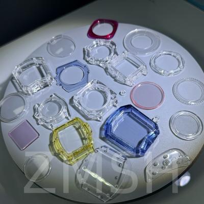 China Artificial Cultivation Doped Color Sapphire AL2O3 Watch Cases Transparent Blue Ruby for sale