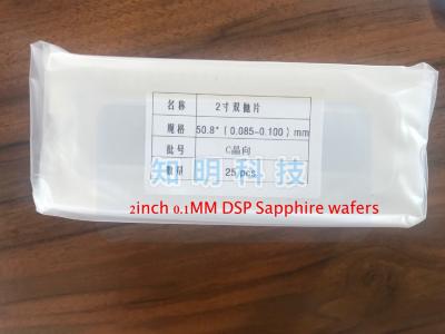 중국 둥근 사파이어 기질 웨이퍼 2 인치 50.8mm 간격 100um/0.1mm Dsp 판매용