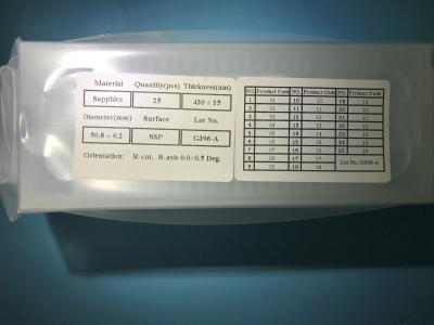 Chine 2 gaufrette de nitrure de gallium de pouce DSP SSP calibres épitaxiaux d'un GaN de substrats de saphir d'axe à vendre