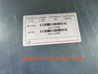 Cina il lato del doppio di 10*10*0.1mmt 100um ha lucidato Sapphire Substrate principale a 2 pollici in vendita