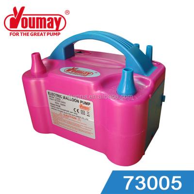 China Factory Cheap Mini Air Compressor Pump Stocked Two-nozzle Plastic Balloon Pump for sale