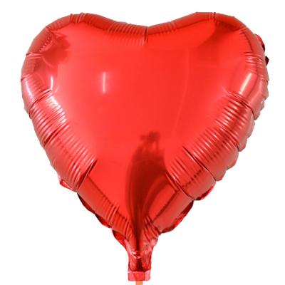 China Advertising toy 18 inch pure color red heart shape love aluminum foil balloons for wedding decoration for sale