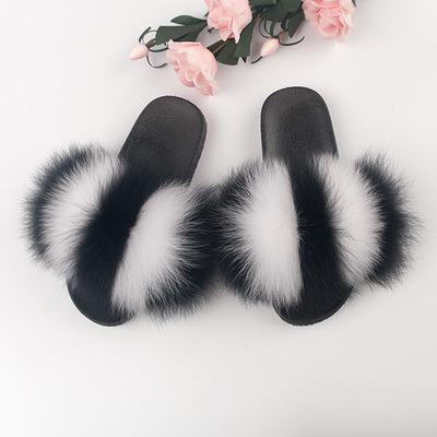 China Anti-Smell Wide Varieties Slide Slide Sandal Hairy Fur Slides Slippers for sale