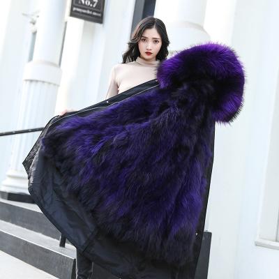 China Quality natural fox fur parka raccoon fur parka reliable anti-shrink fur parka for sale