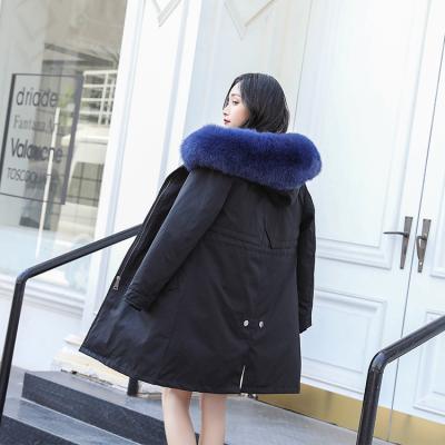 China Fashionable high quality women anti-shrink smudge pink fur coat girls winter parka winter parka fur hood for sale