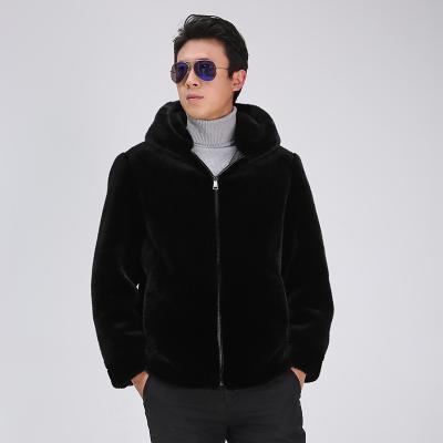 China Factory Direct Wholesale Anti-Shrink Faux Fur Hooded Faux Fur Coat Men's Mink Fur Coats for sale