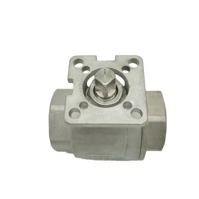 China General Pneumatic Head SS 304 Stainless Steel 316 Electric Main Deck Threaded Two Piece Ball Valve for sale