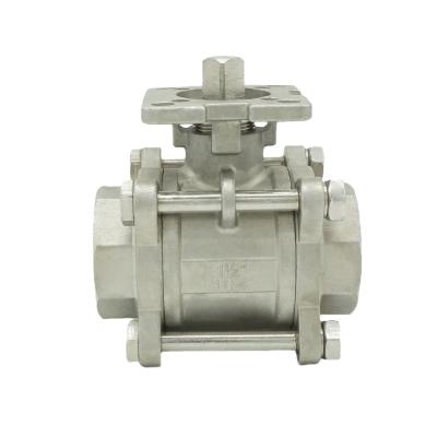 China Factory price design ball valve deck general three-piece thread ss304/316 ball valve new high installed electrical device for sale