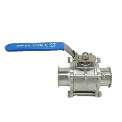 China SS 304 / 316 General Stainless Steel Three Piece Sanitary Butt Welded High Sanitary Ball Valve for sale