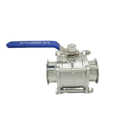 China General Professional Supply China SS 304 316 Quick Fit Three Piece Sanitary Ball Valve Ball Valve With Lock for sale