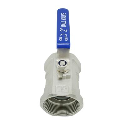 China General SS 304 316 PC Stainless Steel Manual 1 Female Threaded BSP NPT Threaded One Piece Ball Valve for sale