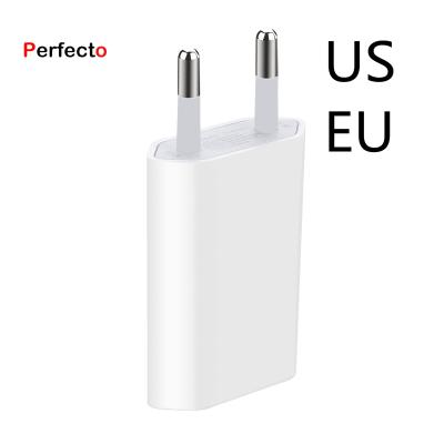 China High Quality Travel AC Power Charger Adapter EU US Mobile Phone USB Charger For iPhone 6 7 8 X Wall Charger for sale