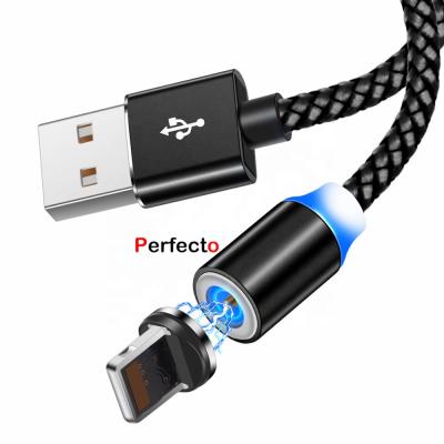 China Cell Phone Types Amazon Best Selling 1M Cell Phone 3 in 1 Magnetic Braided Charging Micro Magnetic Usb Cable High Quality 3 in1 Fast Charger Cords for sale