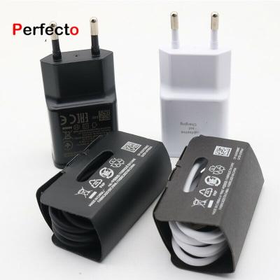 China travel ac power charger adapter s6 s8 s9 s10 usb cable for original samsung galaxy s10 charger 9v fast charger for sale