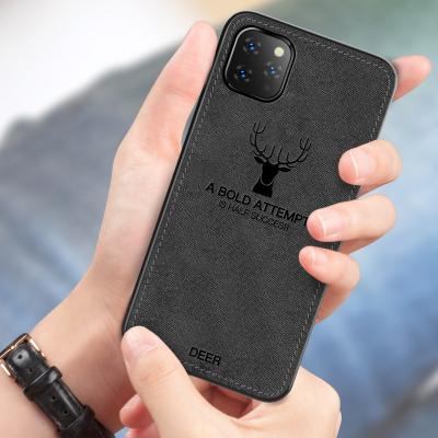 China Luxury Cell Phone Protector Christmas Deer Cloth Phone Cases For iPhone 12 Pro Plus Ultra Max Thin Soft Silicone 7 8 6 6s Cover For Huawei for sale