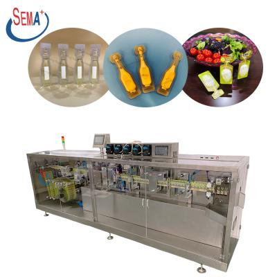 China Automatic 5 Nozzle Liquid Plastic Food Bulb Honey Machine Olive Oil Shaping/Filling/Sealing Packing Machine for sale