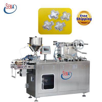 China Beverage Butter Blister Filling Machine Small Automatic Single Dose Honey Sauce Blister Packing Machine for sale