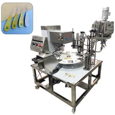 China Plastic Packaging Edging Spoon Cup Machine Food Honey Spoon Machine Filling And Sealing Machine for sale