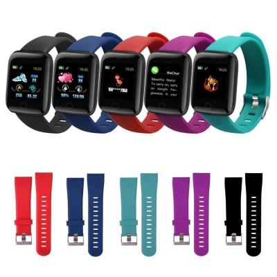 China Wholesale Titanium Silicone Smart Wrist Band Bracelet Strap For Original 116 Smart Watch D13 Smart Plus Band 116plus Wristband for sale