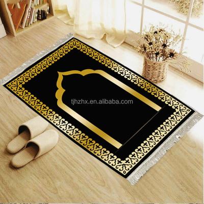 China New Fashion Machine Made Washable Polyester Foam Blankets Muslims Islamic Prayer Mat For Sale for sale