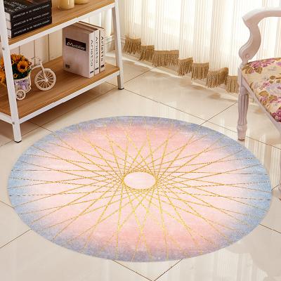 China Design Diamond Velvet Bedroom Modern Area Gold Rug Washable Around Custom Blankets for sale