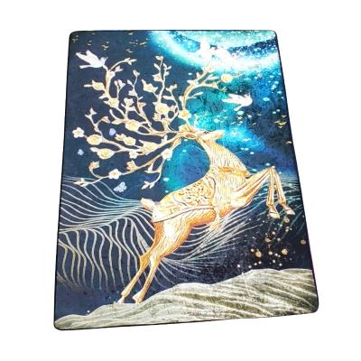 China Factory Direct Sales Washable Customized Diamond Velvet Fashion Home Indoor Gold Front Door Mats for sale