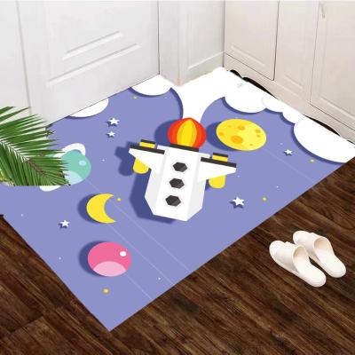 China Good Prices Dirt Trapper Indoor And Outdoor Happy Fancy Home Front Door Mat Washable for sale