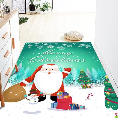 China New Washable Children's Non-slip Logo Printing Custom Floor Carpets Washable Christmas Carpet Cover for sale