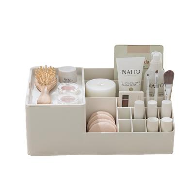 China Multigrid Desktop Organizer Drawer Multigrid Box Make Up Plasitc Makeup Cosmetic Storage Boxes for sale