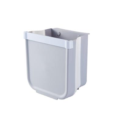 China Kitchen Collapsible Dry Wet Waste Bin Sustainable Wall Mounted Hanging Plastic Trash Bin for sale