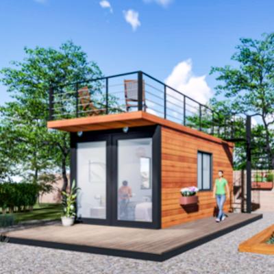 China Modern Modular Tiny Prefab Mobile Home Light Steel Flat Pack Quacent House Hotel Haus Cottage Cottage Hut Apartment for sale