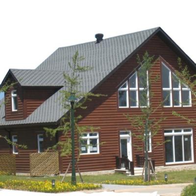 China Modern Eco - Friendly Prefabrcaited Sips Panelized House With Log Siding for sale