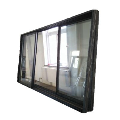 China Quacent Hung Windows Double Glazed Dust Proof Folding Aluminum Single Screen Window With Mosquito Net Hung Window for sale