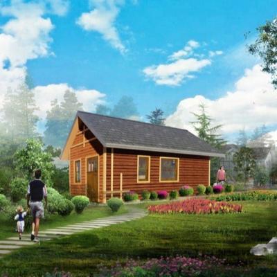 China Popular Hotel Morden Design Tiny Log Looking House For Resort T1 for sale