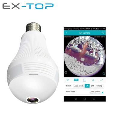 China H.264+ 1080P Panoramic 360 VR Led Light Wifi Security CCTV Camera Bulb for sale