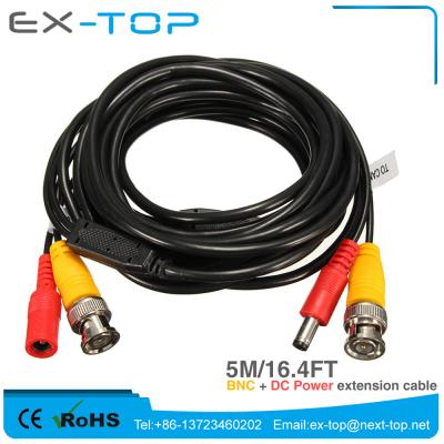 China Analog Video / AHD CCTV Camera 5-100M BNC + DC Power All In One Extension CCTV Coaxial Cable For AHD Analog CCTV DVR for sale