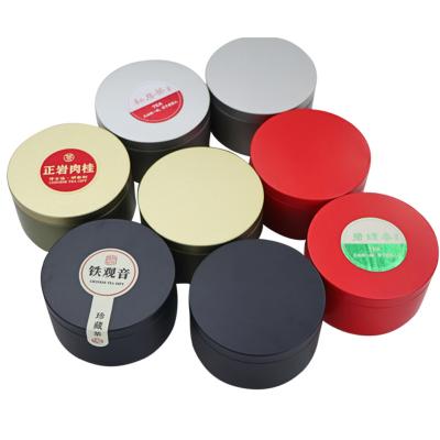 China High Quality Recyclable Tin 8oz Red Candle Tin Can Sealed Tea Tin Can With Lid for sale