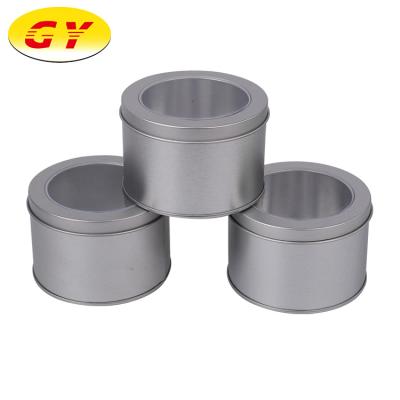 China Recyclable Wholesale Stock Silver Decorative Candle Canisters With Lids for sale