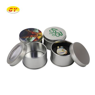 China Wholesale Recyclable Flower Tea Tin Box Balm Box Iron Stain Round Small Tin Box Custom for sale