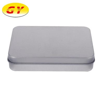 China Recycled Materials Wholesale Cheap Small Metal Tin Box With Hinged Lid for sale