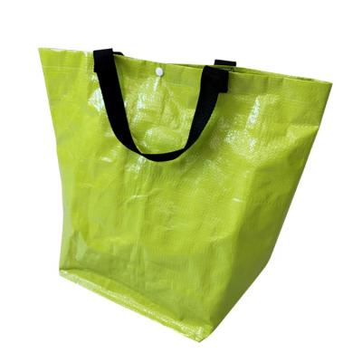 China Eco - Friendly Custom Laminated Recycled Polypropylene Tote Bag PP Woven Shopping Bag Eco Friendly for sale