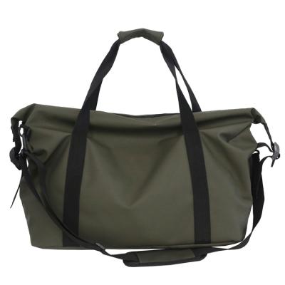 China Fashion Men Women Large Capacity Travel Duffel Bag Simple Design Gym Fitness Bag Black Gray Green Color for sale