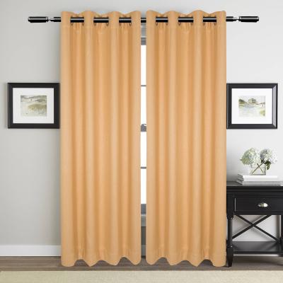 China Best Selling Ready Made Yellow Modern Blackout Living Room Window Curtain Blackout Curtain for sale