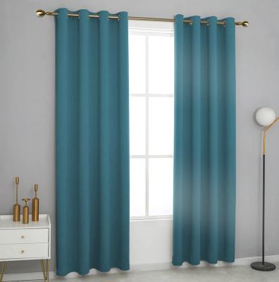 China Black Striped Black Striped Insulated Blackout Window 2 Panels Noise Reduction Curtain For Living Room for sale