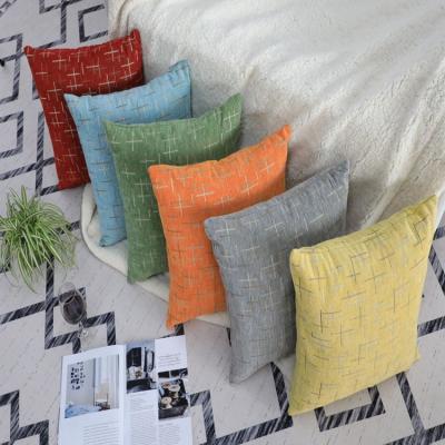 China Hot Sale Classical Amazon Anti Dust Mite Decorative Christmas Throw Woven Single Pillow Covers 18 x 18 For Sofa for sale