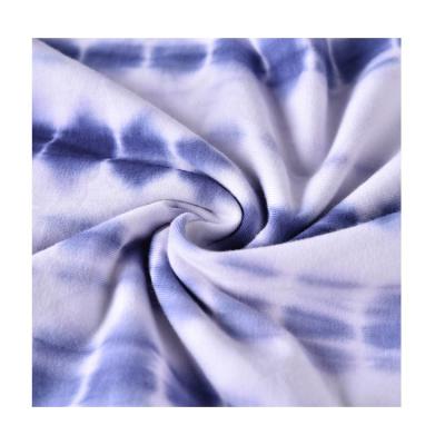 China 2022 New Arrival Fashion Design Tie Dye Kintting Sustainable Polyester Spandex Fabric For Garment for sale