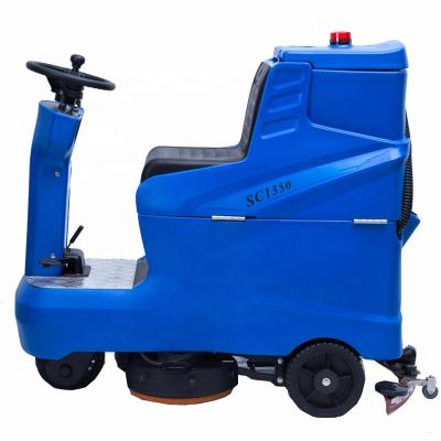 China New Design Hotels SC1350 Automatic Electric Compact Floor Scrubber Dryer Machine for sale